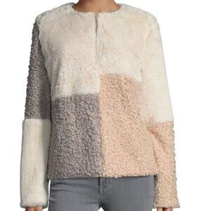 Sam Edeleman Faux Fur Reversible Color Block Jacket